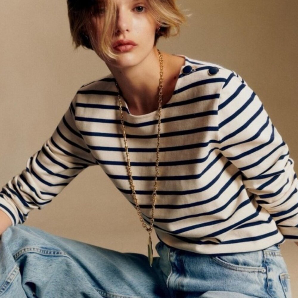 Sézane Mariniere Striped Top